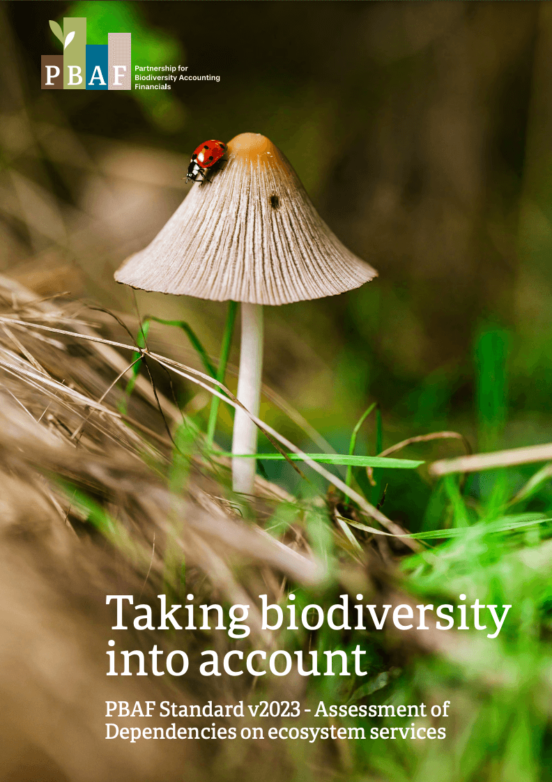 PBAF Standard v2023 – Assessment of Dependencies on ecosystem services