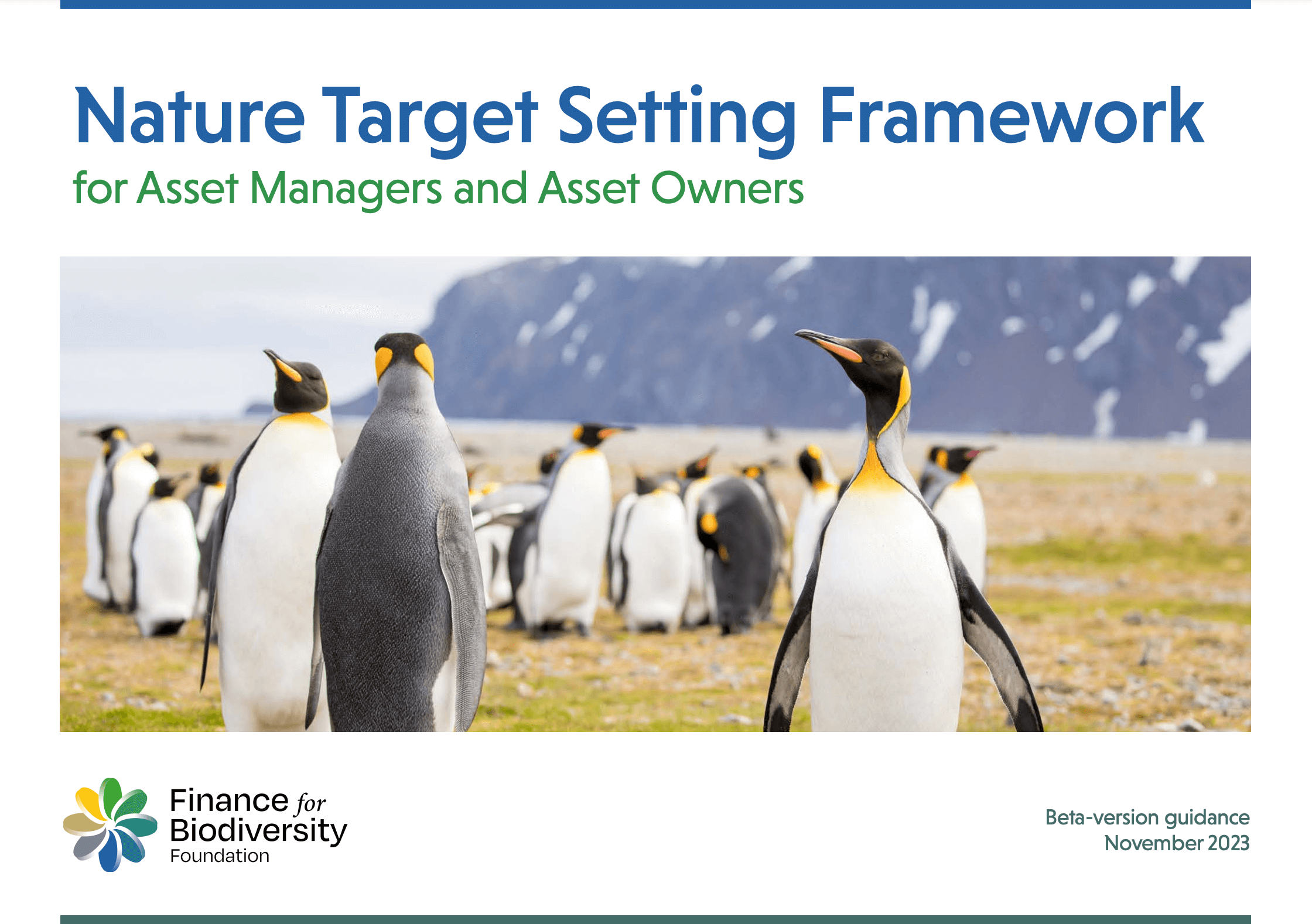 Nature Target Setting Framework for Asset Managers and Asset Owners