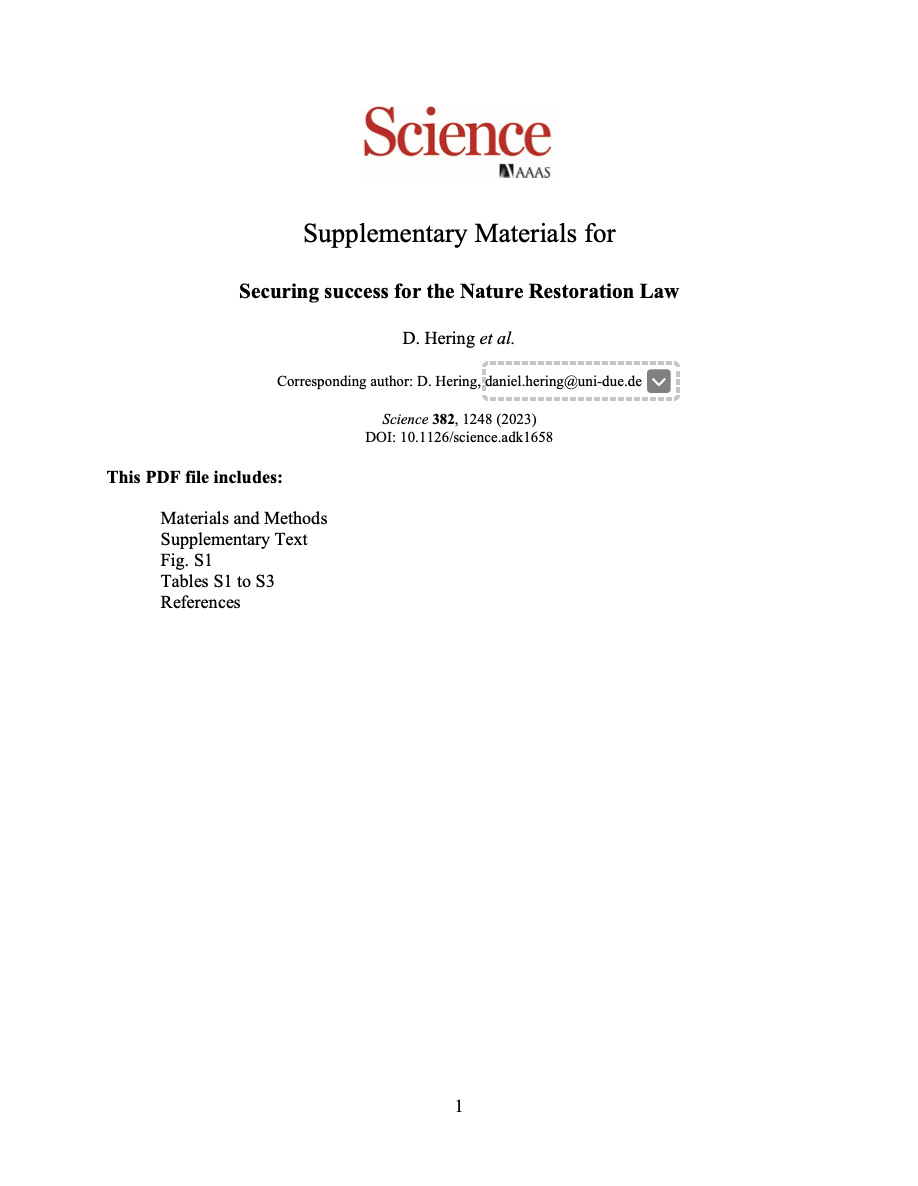 Securing success for the Nature Restoration Law