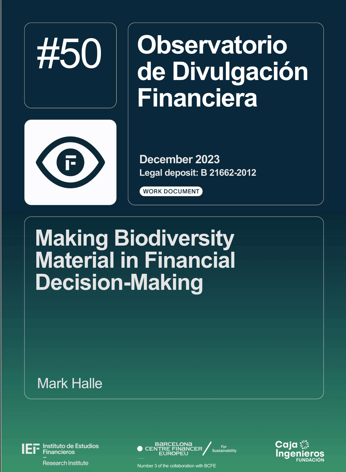 Making Biodiversity Material in Financial Decision-Making