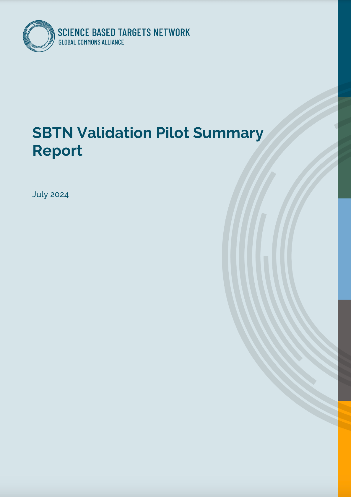 SBTN Validation Pilot Summary Report