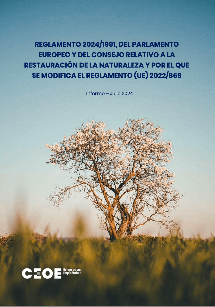 Reglamento 2024/1991 del Parlamento Europeo y del Consejo relativo a la restauración de la naturaleza y por el que se modifica el Reglamento (UE) 2022/869