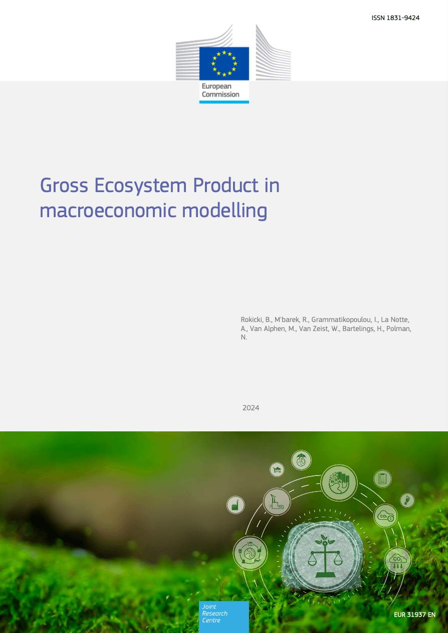 Gross ecosystem product in macroeconomic modelling